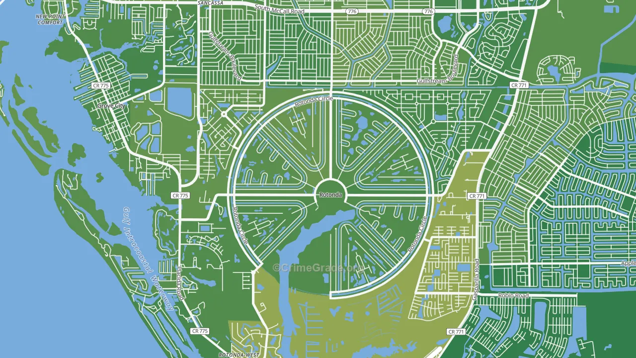 33947, FL Map of Vehicle Theft Rates