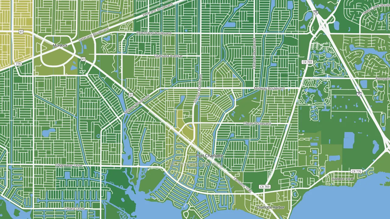 33952, FL Map of Vehicle Theft Rates