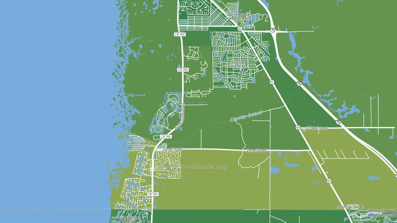 33955, FL Map of Vehicle Theft Rates