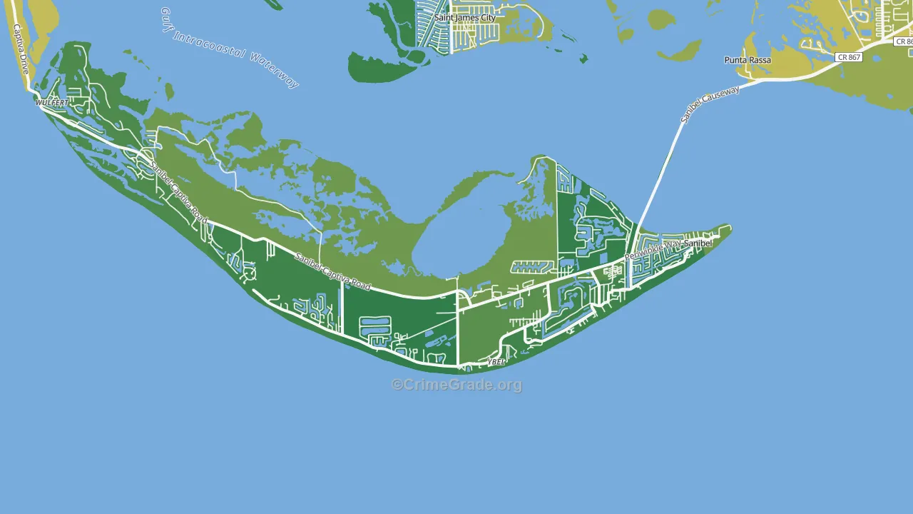 33957, FL Map of Vehicle Theft Rates