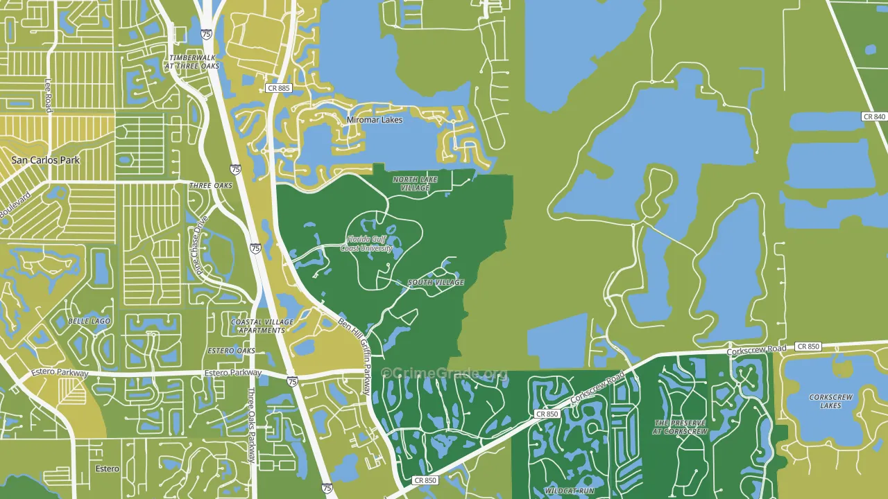 33965, FL Map of Vehicle Theft Rates