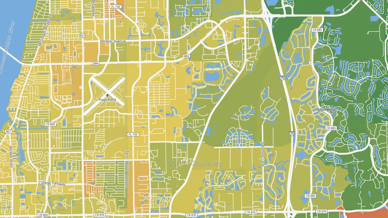 33966, FL Map of Vehicle Theft Rates