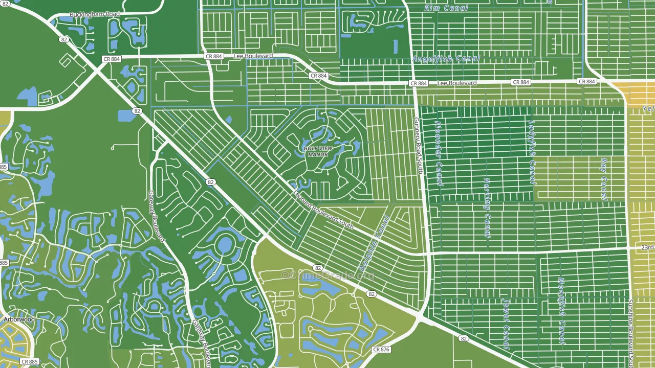 33973, FL Map of Vehicle Theft Rates