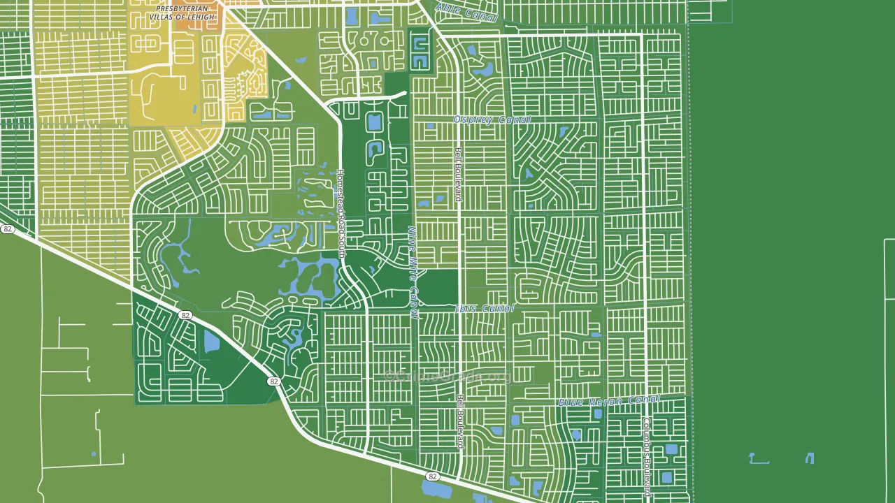 33974, FL Map of Vehicle Theft Rates