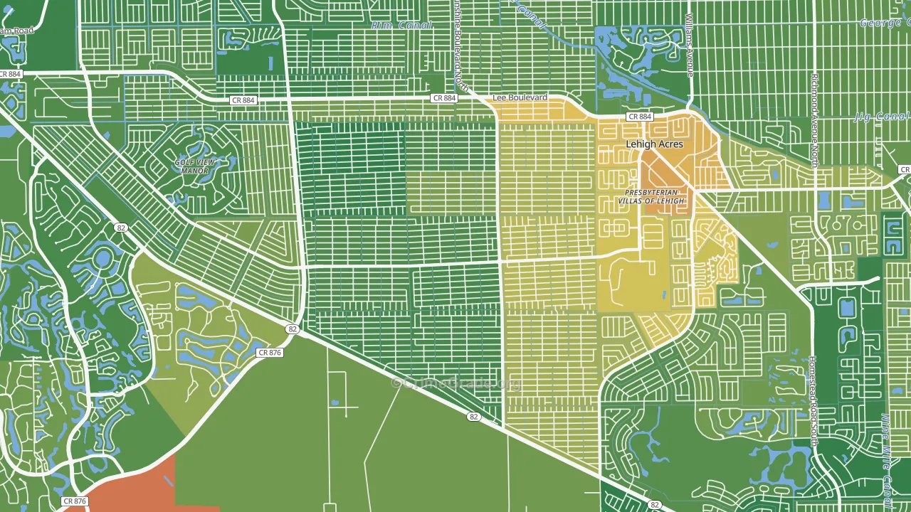 33976, FL Map of Vehicle Theft Rates