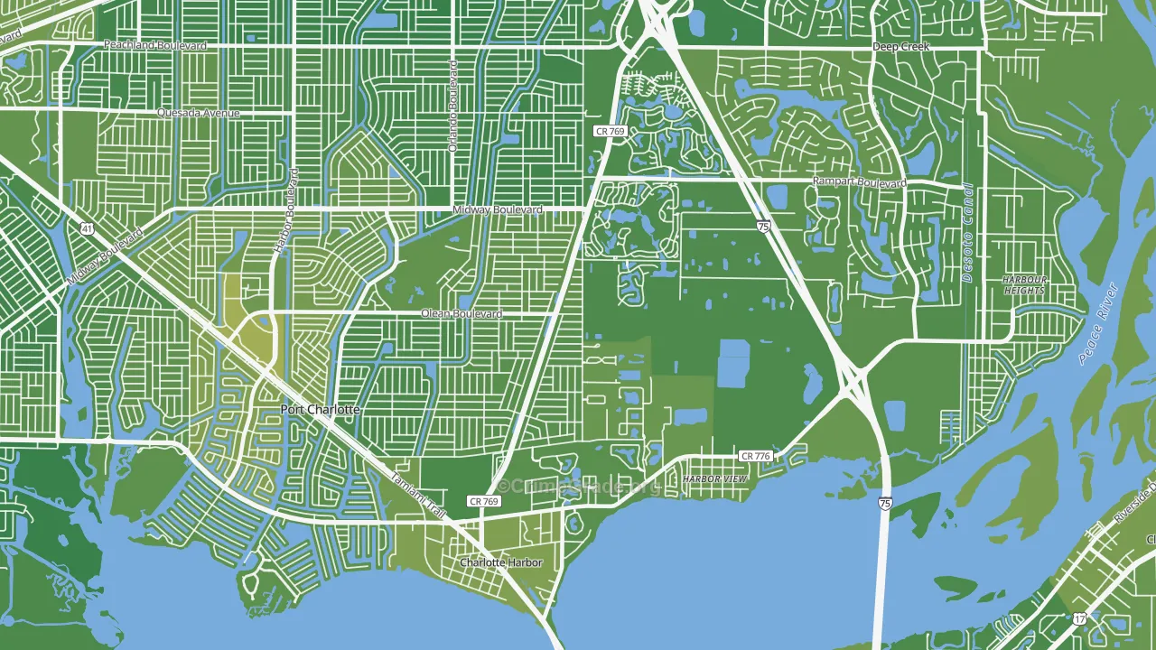 33980, FL Map of Vehicle Theft Rates