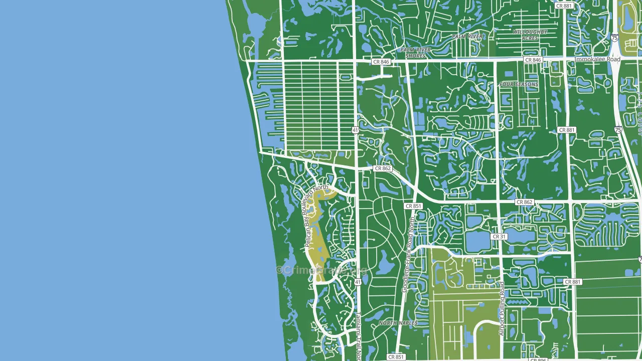 34108, FL Map of Vehicle Theft Rates