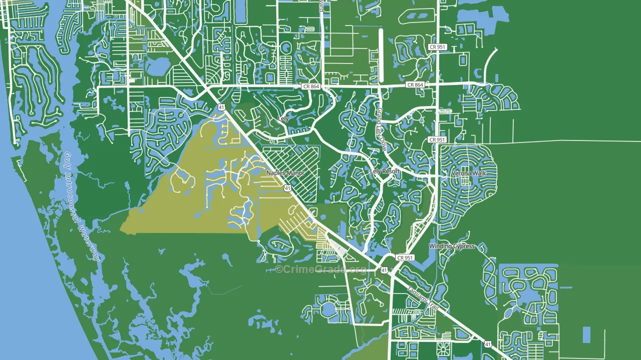 34113, FL Map of Vehicle Theft Rates