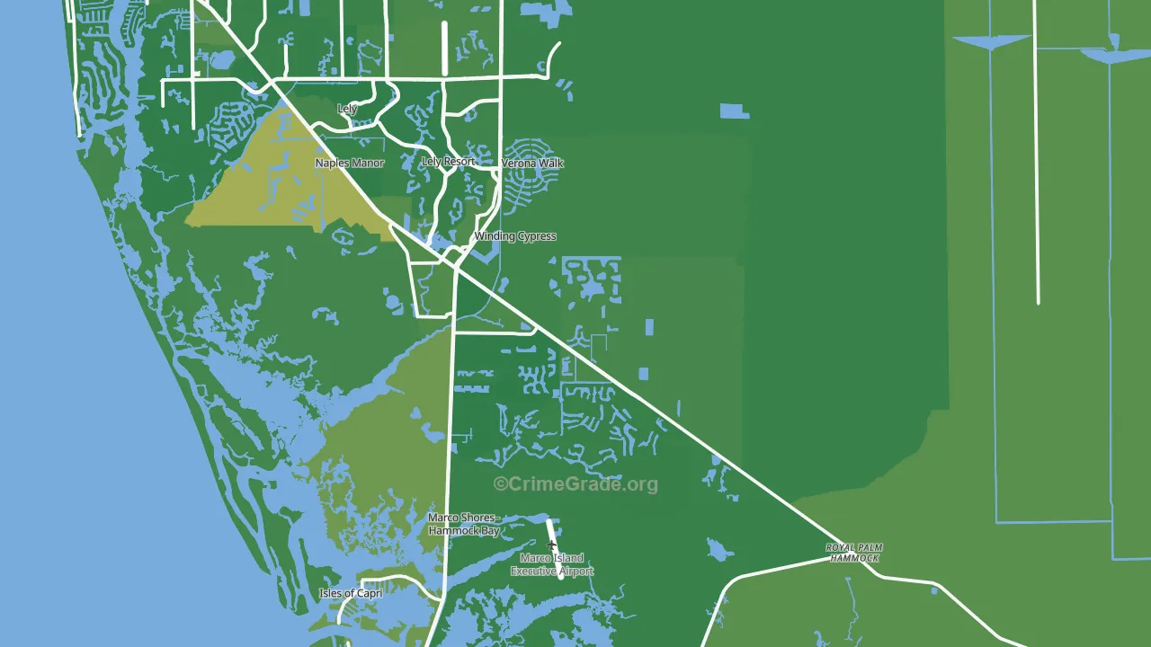 34114, FL Map of Vehicle Theft Rates