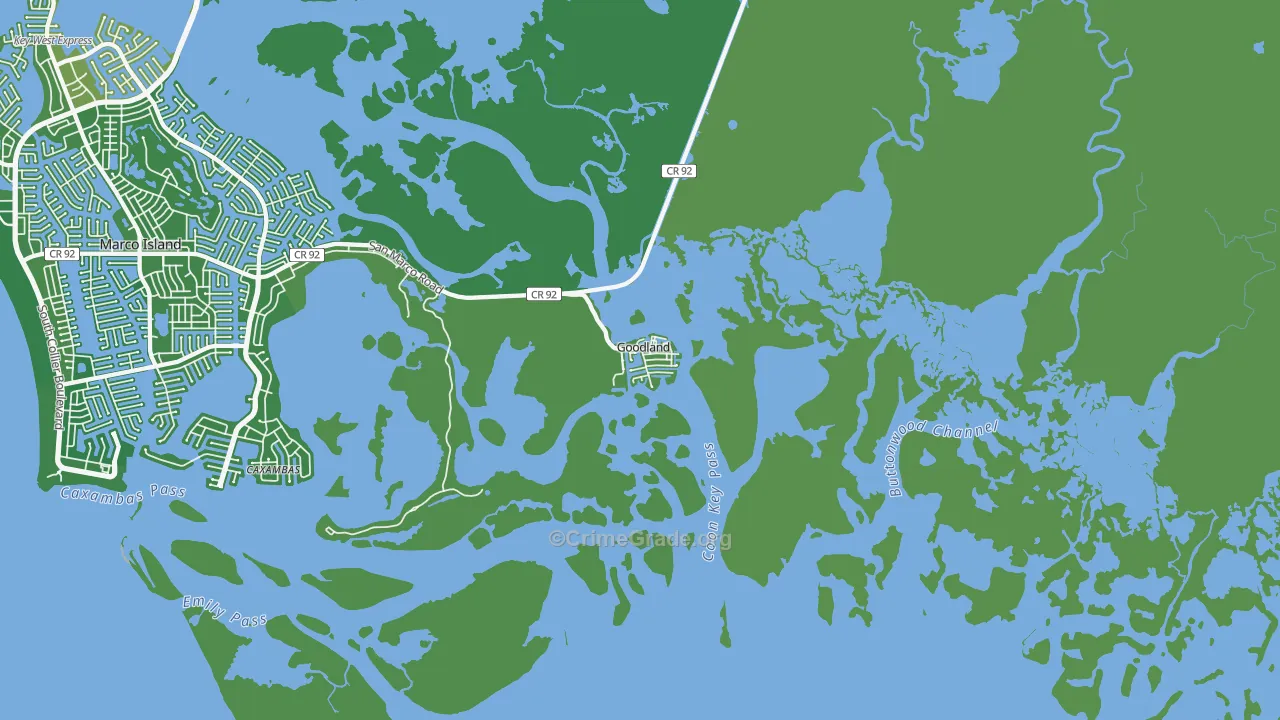34140, FL Map of Vehicle Theft Rates