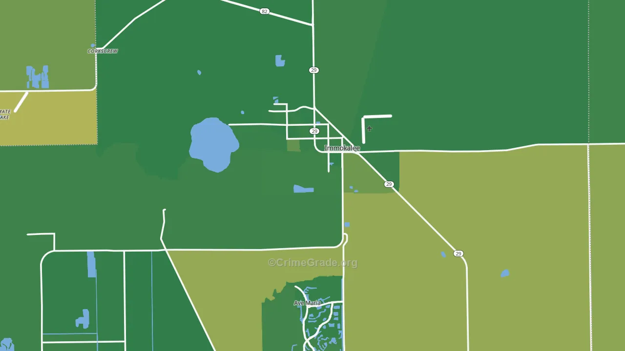 34142, FL Map of Vehicle Theft Rates
