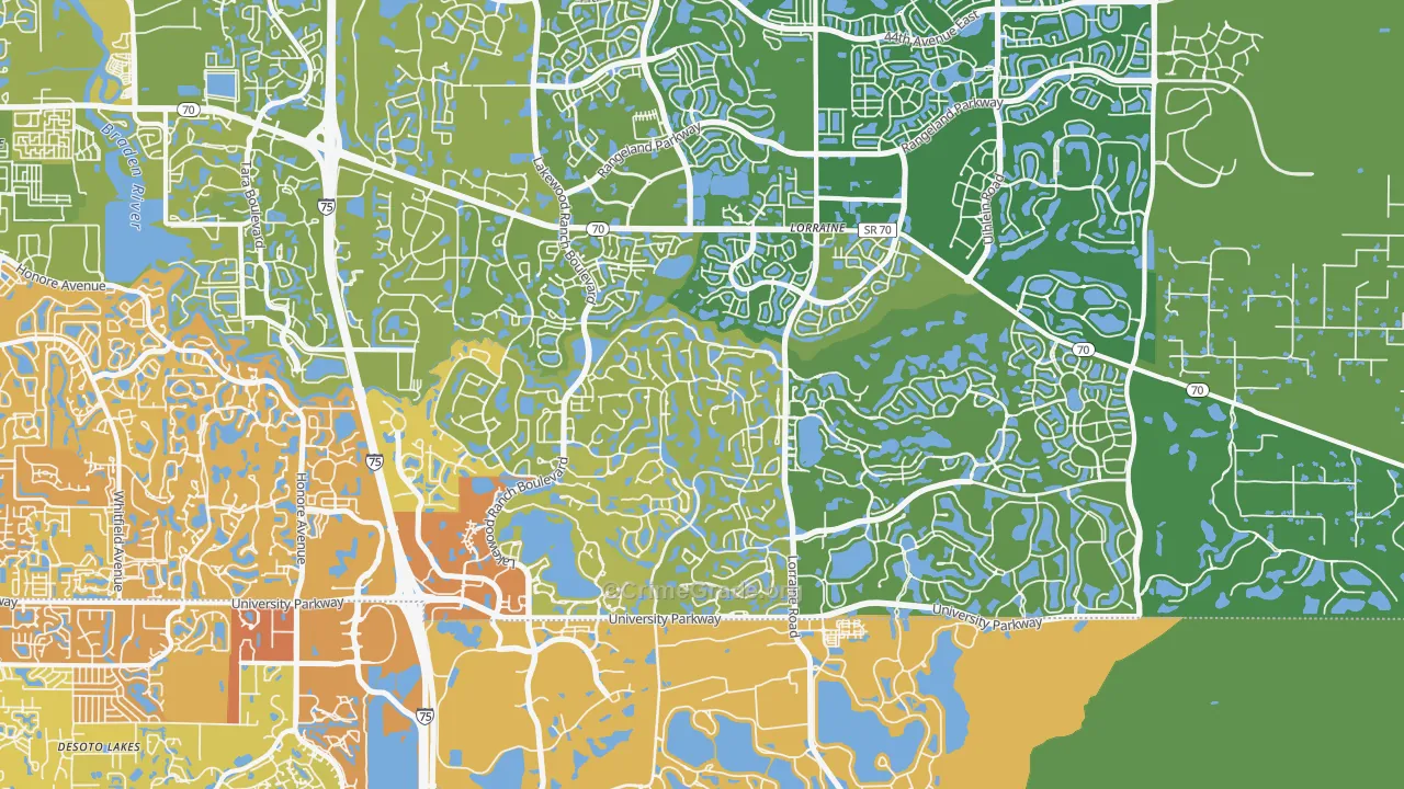 34202, FL Map of Vehicle Theft Rates