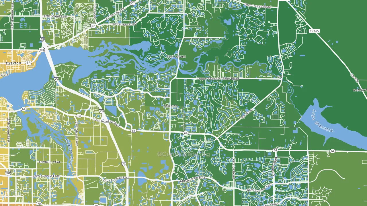 34212, FL Map of Vehicle Theft Rates