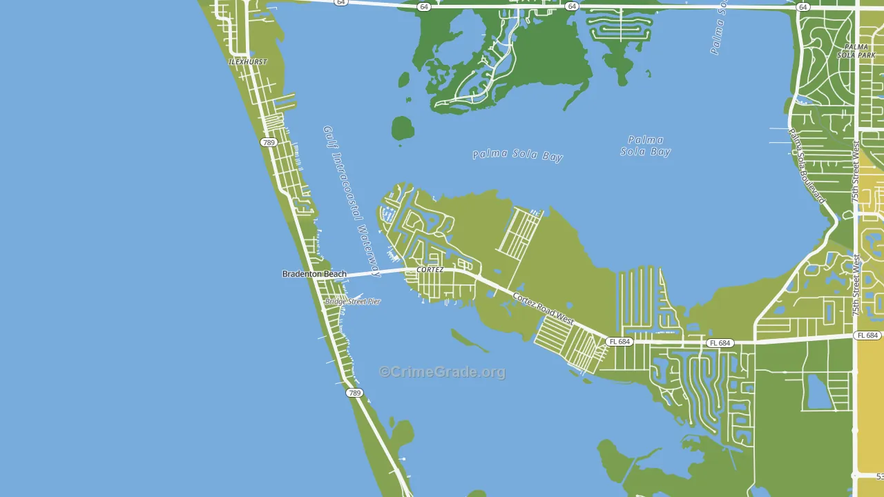 34215, FL Map of Vehicle Theft Rates
