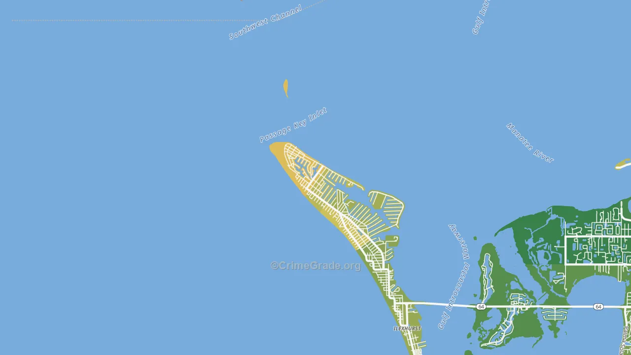 34216, FL Map of Vehicle Theft Rates