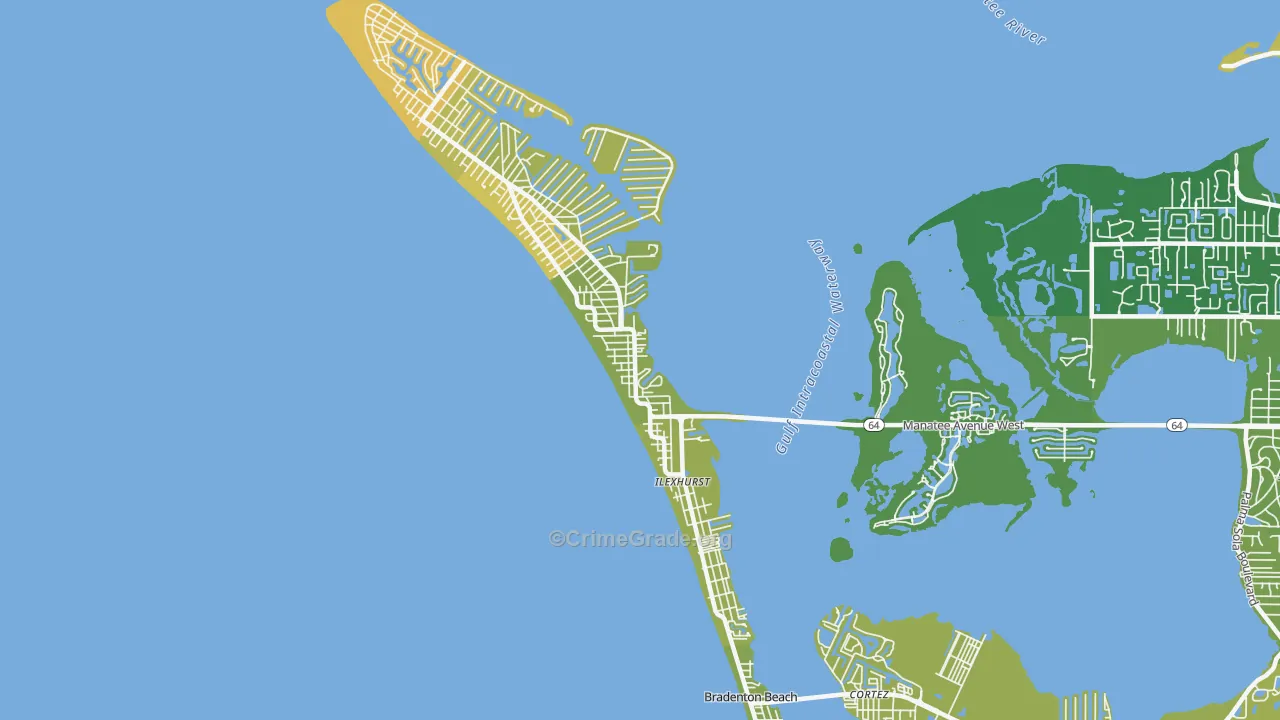 34217, FL Map of Vehicle Theft Rates