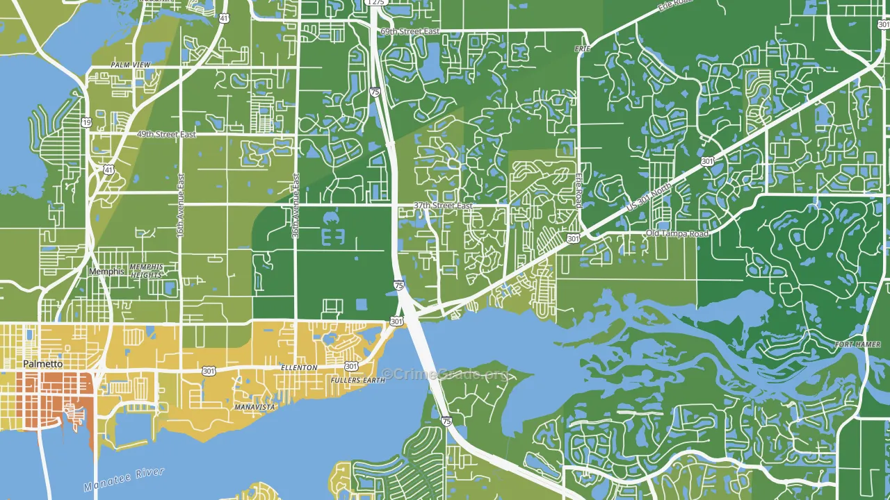 34222, FL Map of Vehicle Theft Rates