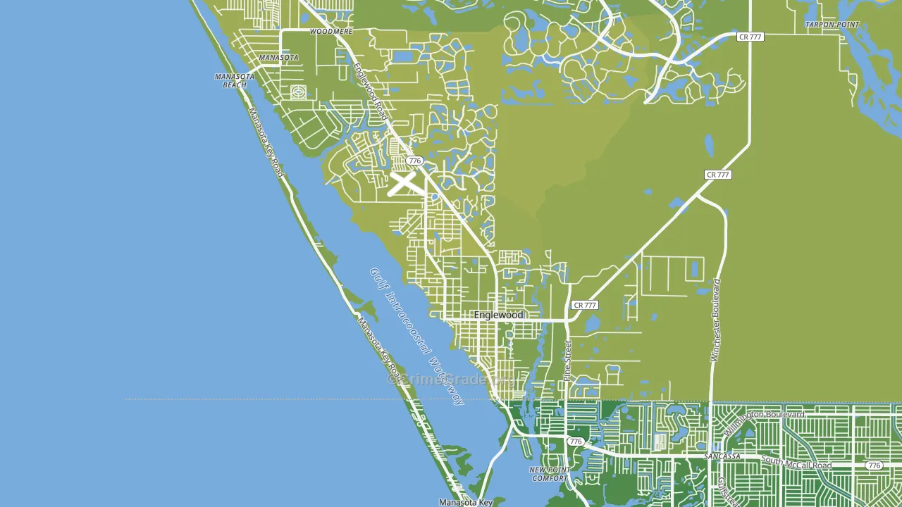34223, FL Map of Vehicle Theft Rates