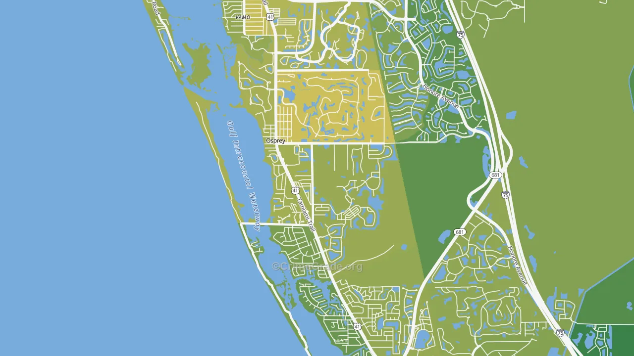 34229, FL Map of Vehicle Theft Rates