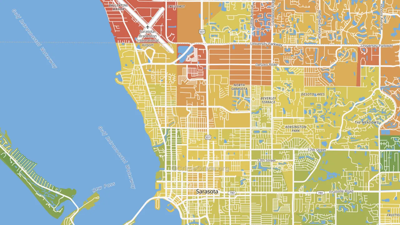 34234, FL Map of Vehicle Theft Rates