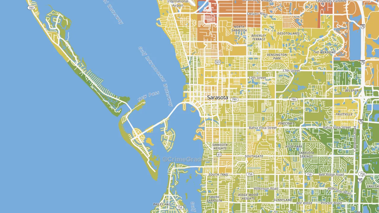 34236, FL Map of Vehicle Theft Rates