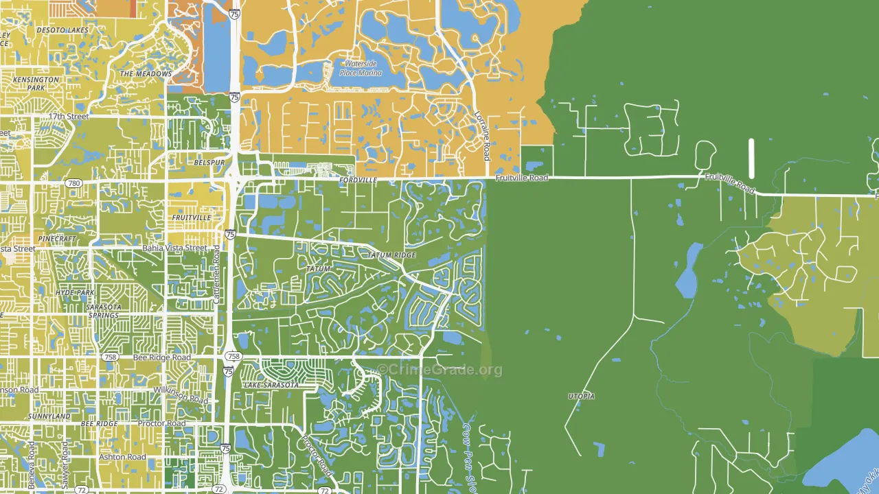 34240, FL Map of Vehicle Theft Rates