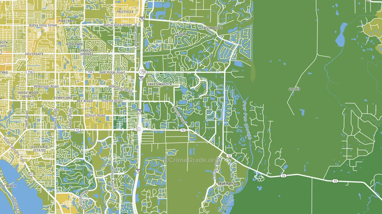 34241, FL Map of Vehicle Theft Rates