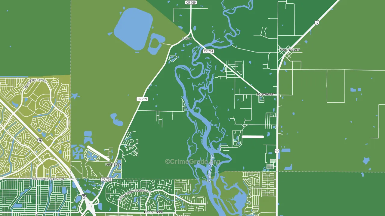 34269, FL Map of Vehicle Theft Rates