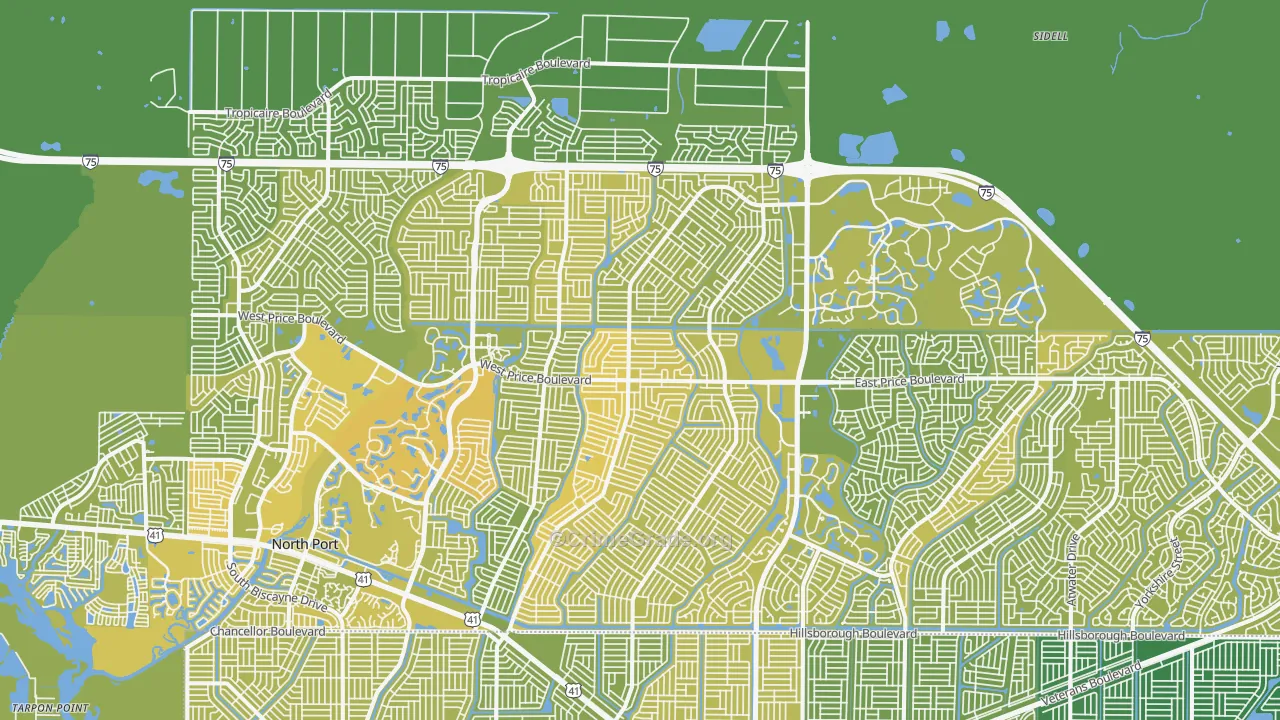 34286, FL Map of Vehicle Theft Rates