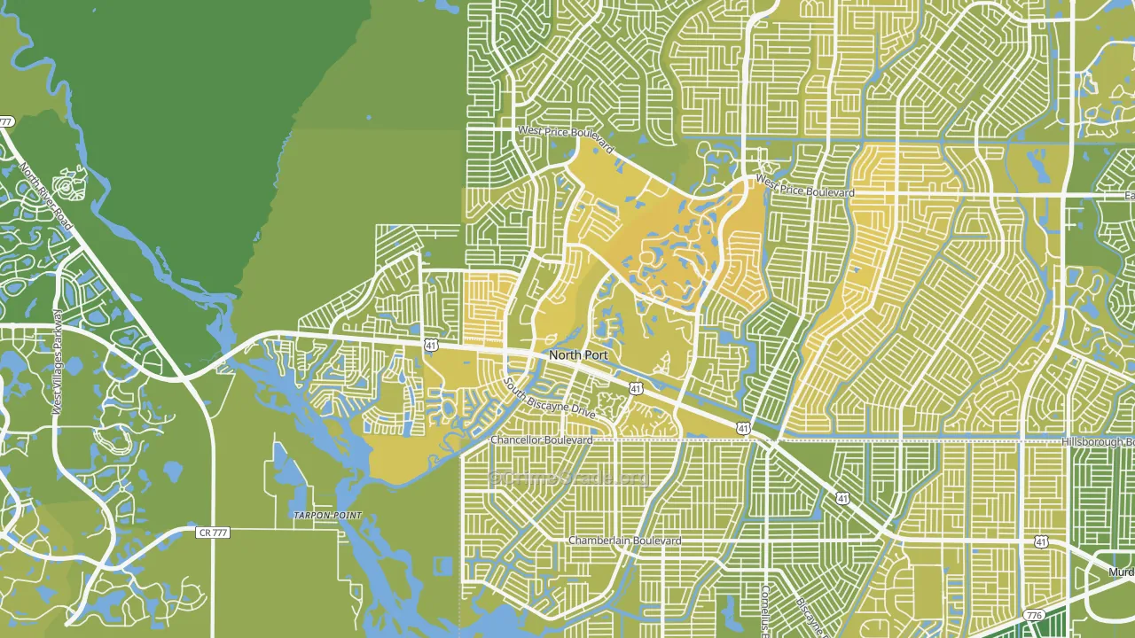 34287, FL Map of Vehicle Theft Rates