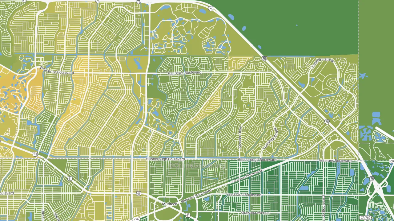 34288, FL Map of Vehicle Theft Rates