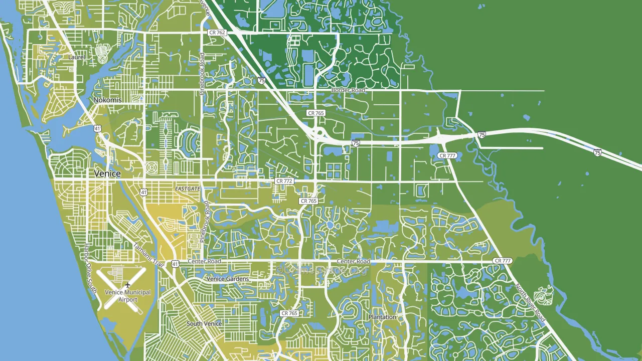 34292, FL Map of Vehicle Theft Rates