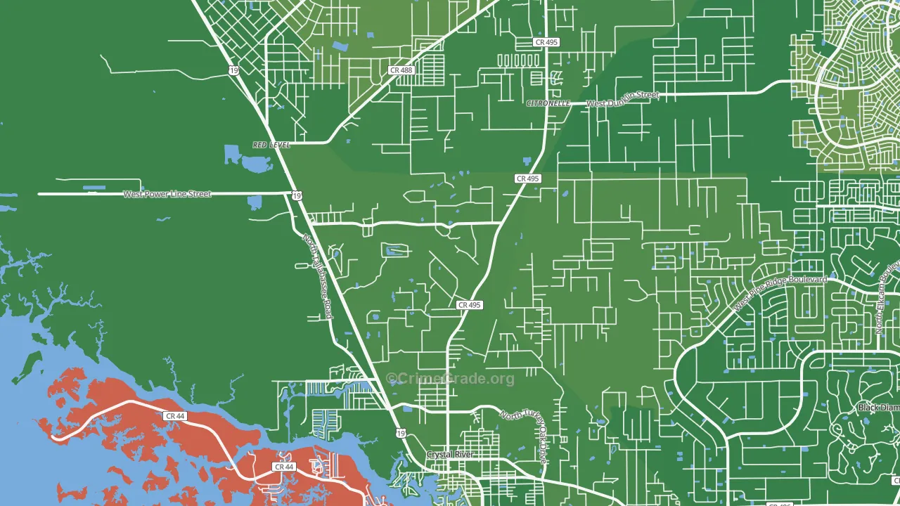 34428, FL Map of Vehicle Theft Rates