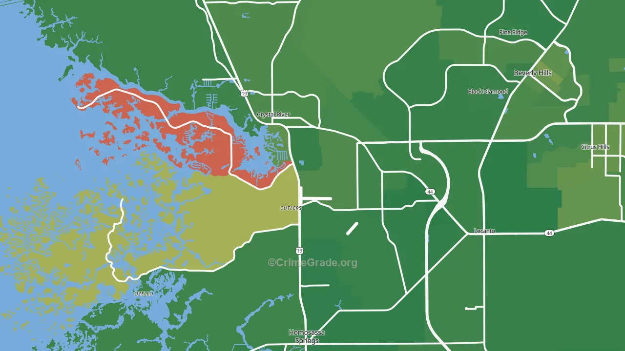 34429, FL Map of Vehicle Theft Rates