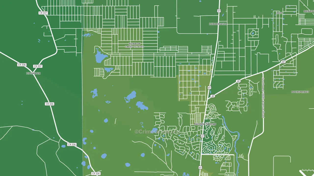 34431, FL Map of Vehicle Theft Rates