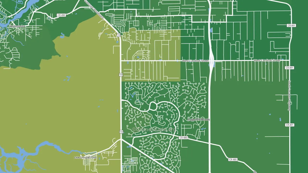 34446, FL Map of Vehicle Theft Rates