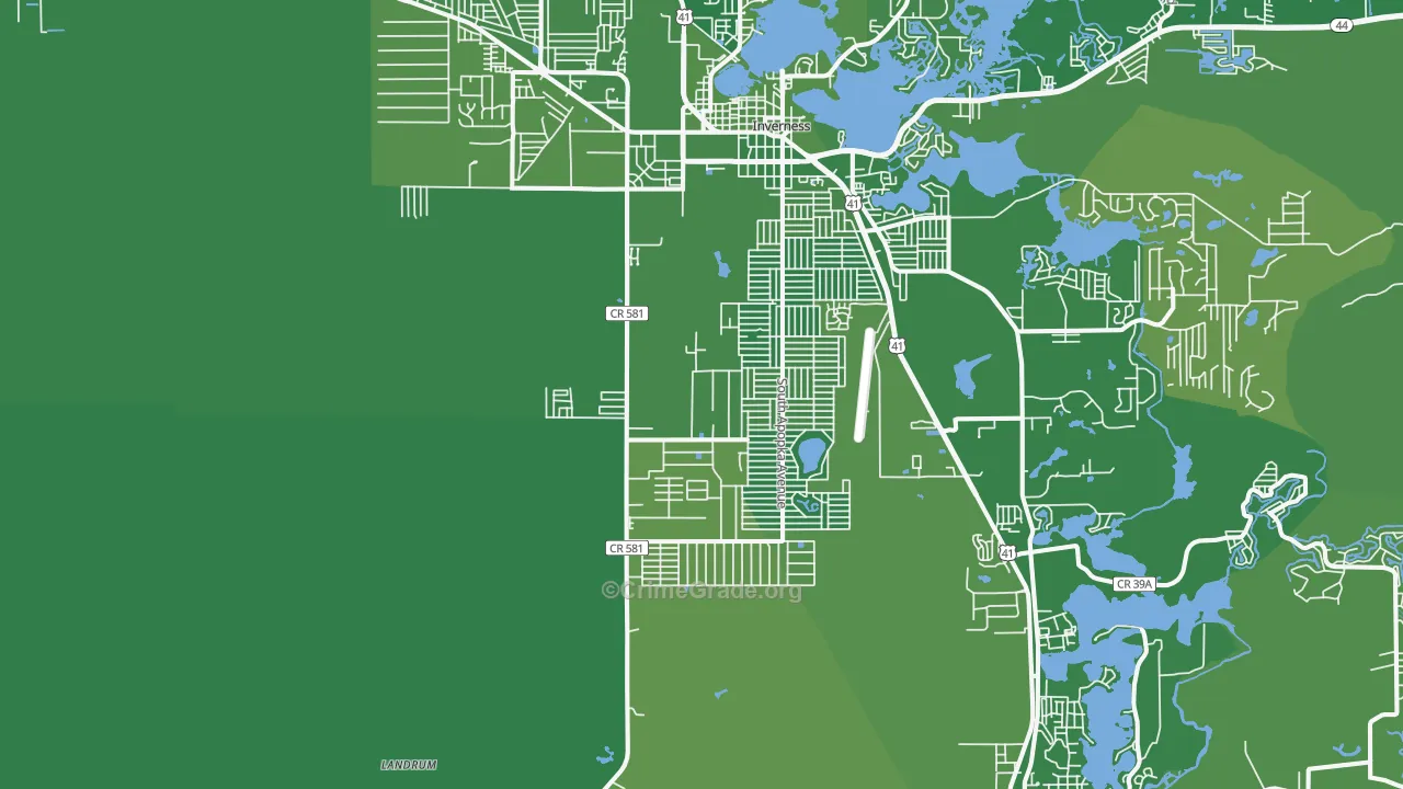 34452, FL Map of Vehicle Theft Rates