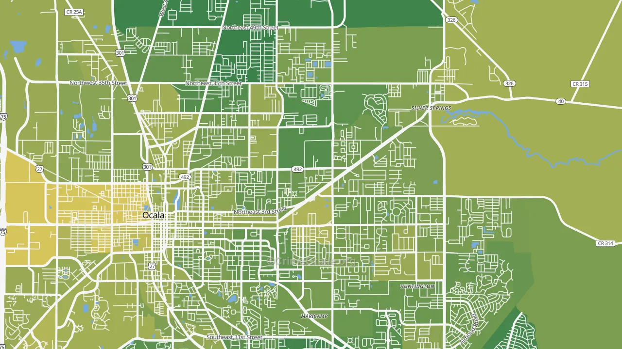 34470, FL Map of Vehicle Theft Rates