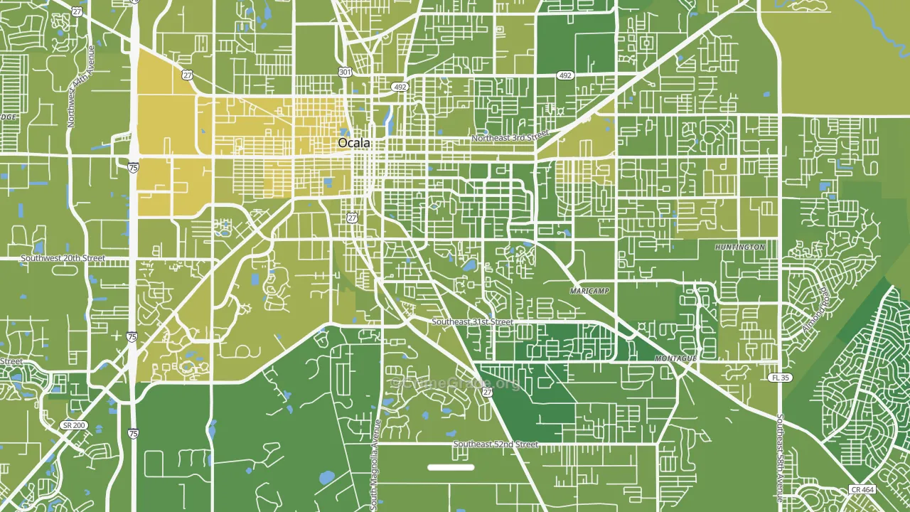 34471, FL Map of Vehicle Theft Rates