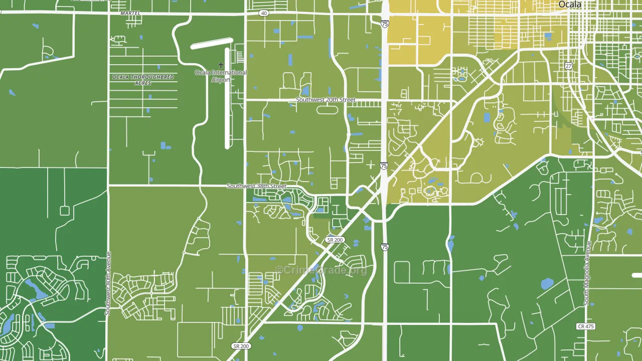 34474, FL Map of Vehicle Theft Rates