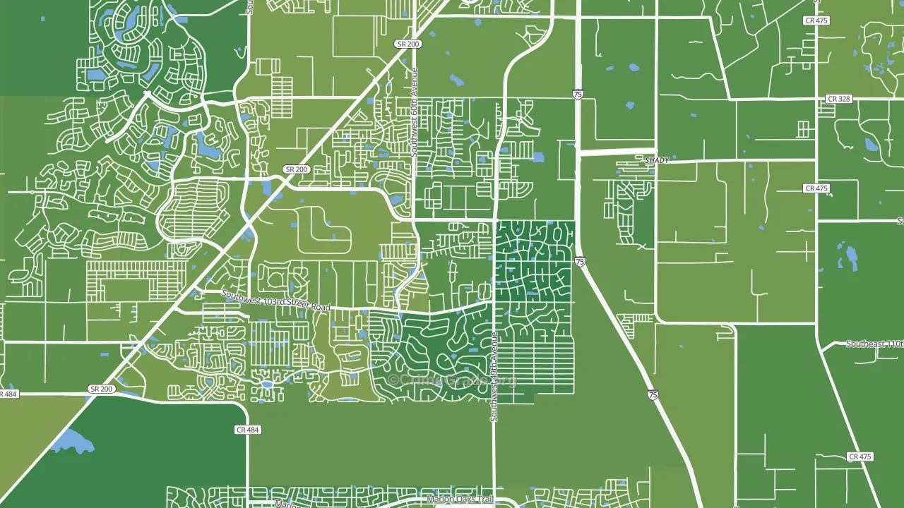 34476, FL Map of Vehicle Theft Rates