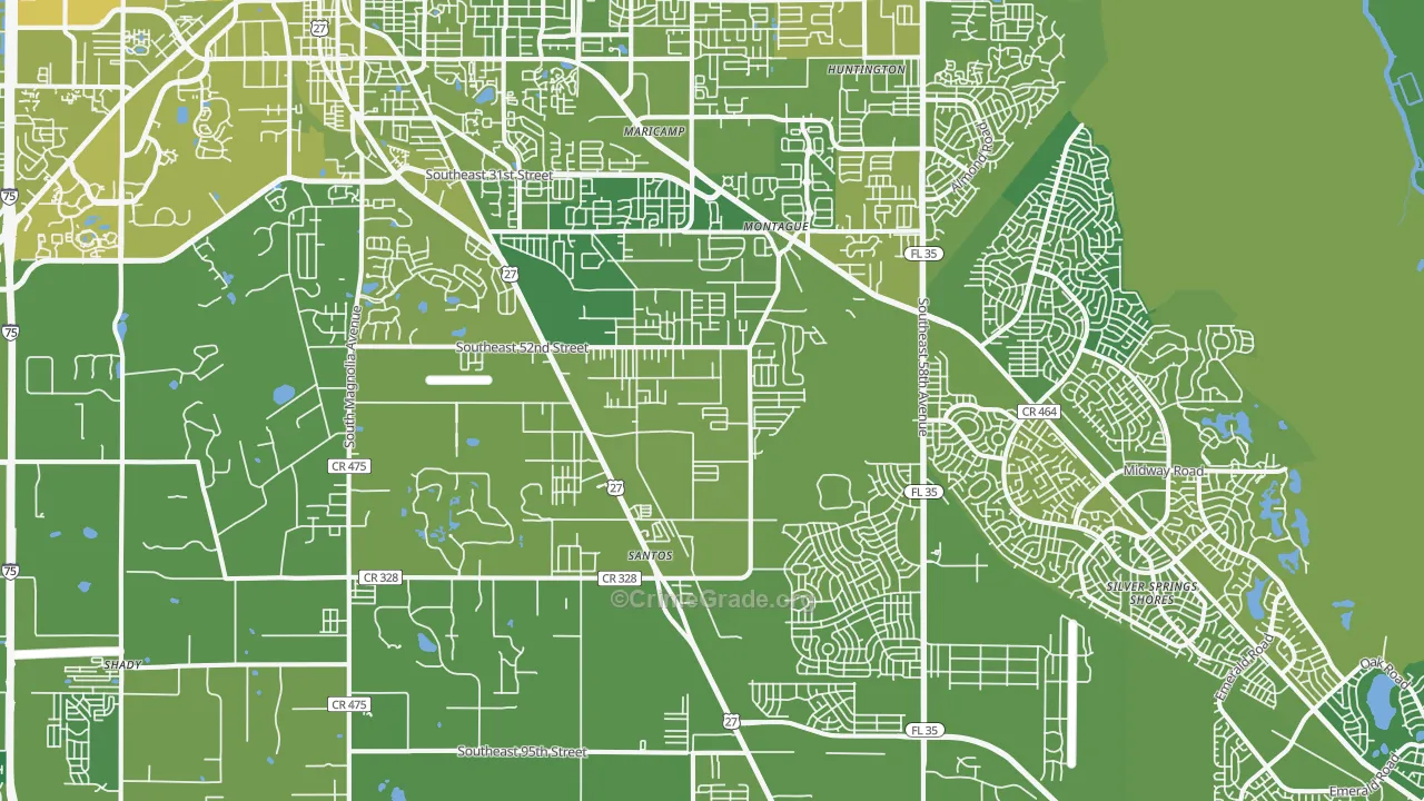 34480, FL Map of Vehicle Theft Rates
