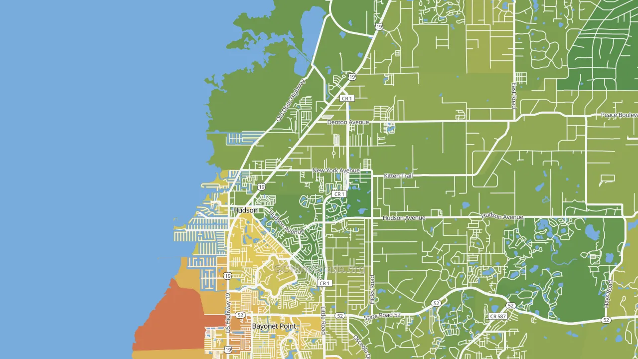 34667, FL Map of Vehicle Theft Rates