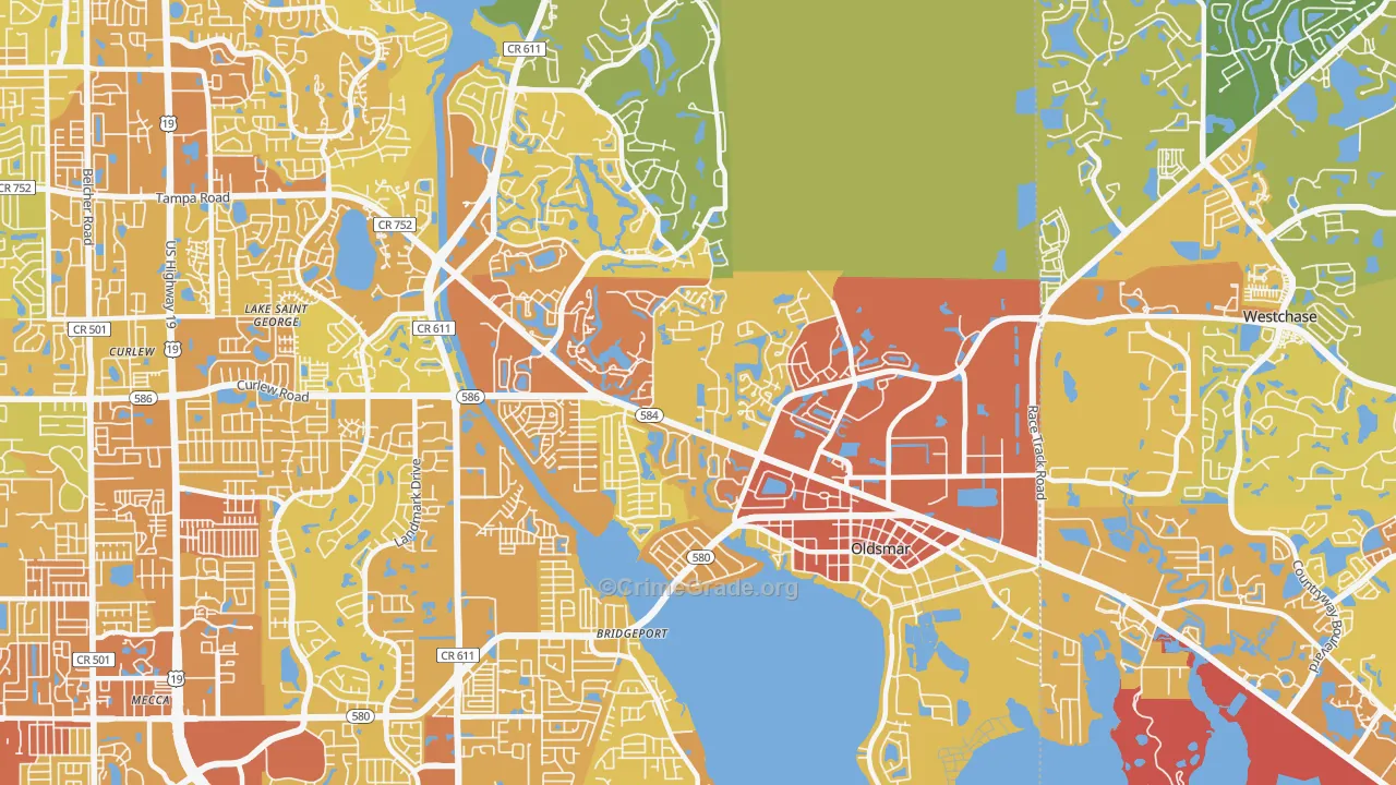 34677, FL Map of Vehicle Theft Rates