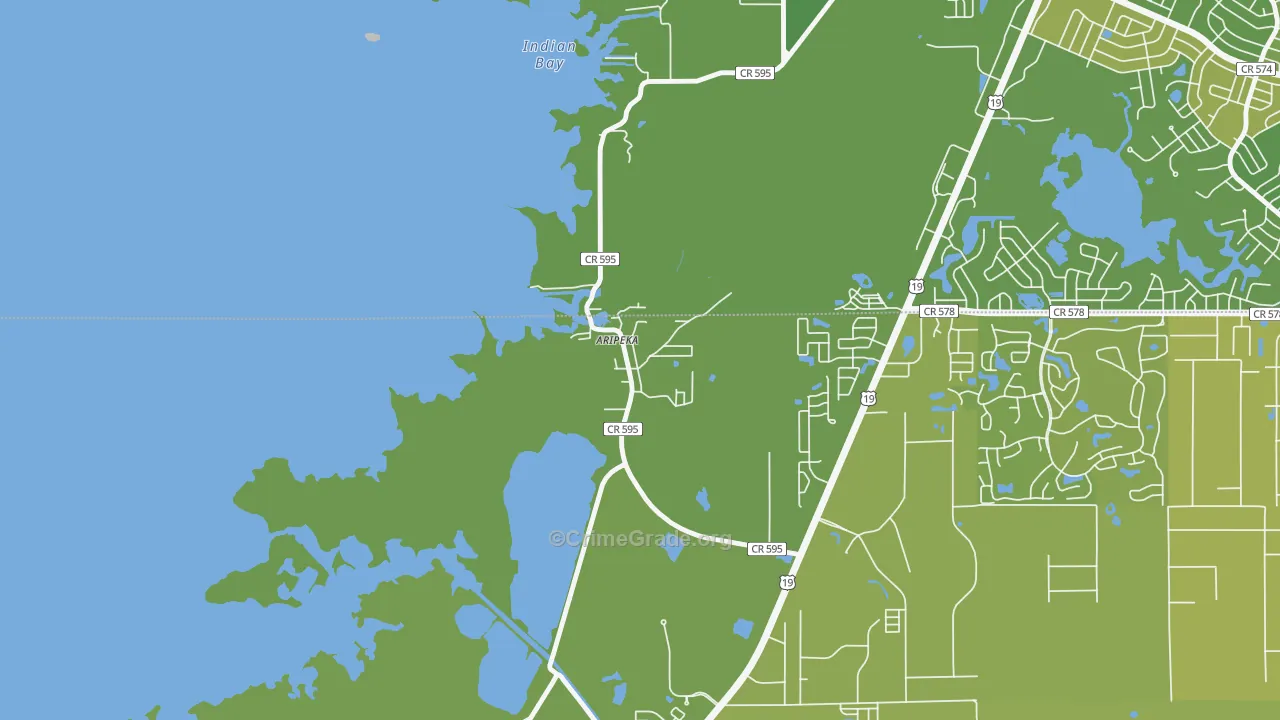 34679, FL Map of Vehicle Theft Rates