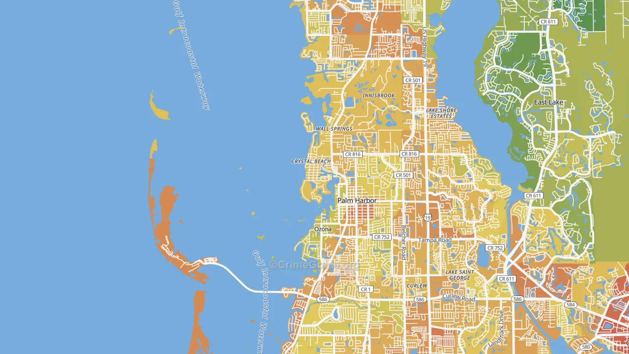 34681, FL Map of Vehicle Theft Rates