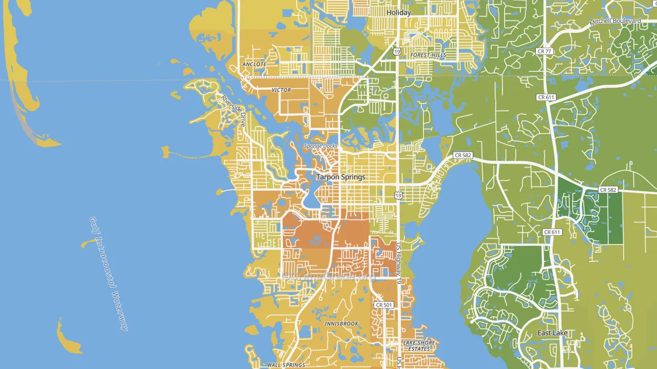 34689, FL Map of Vehicle Theft Rates