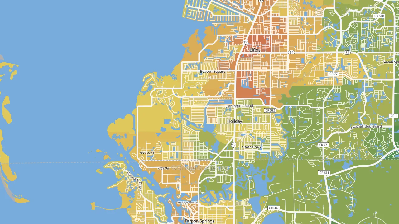 34691, FL Map of Vehicle Theft Rates