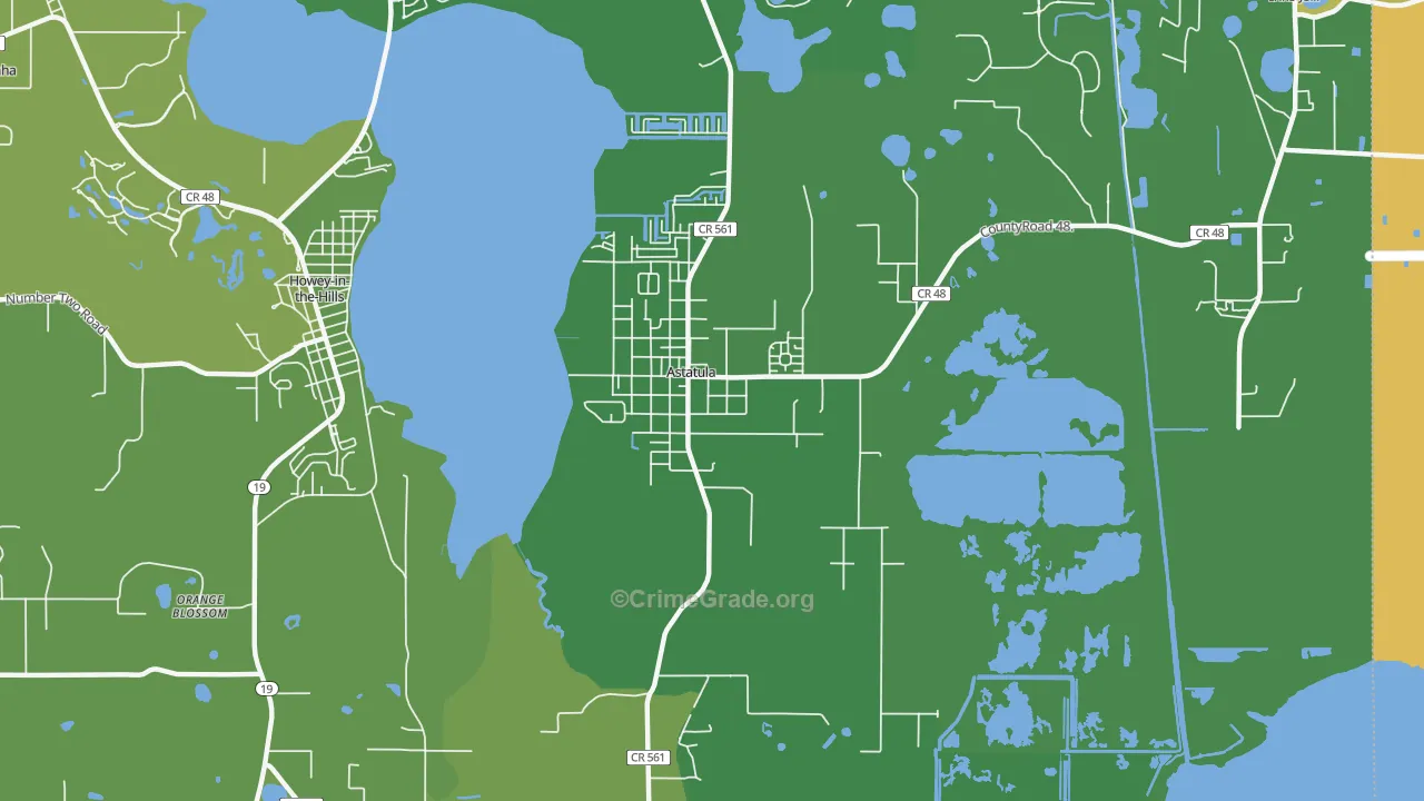 34705, FL Map of Vehicle Theft Rates