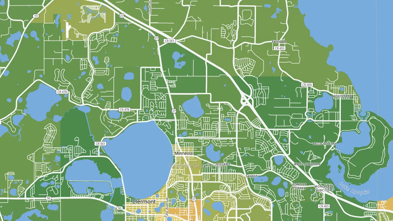 34715, FL Map of Vehicle Theft Rates